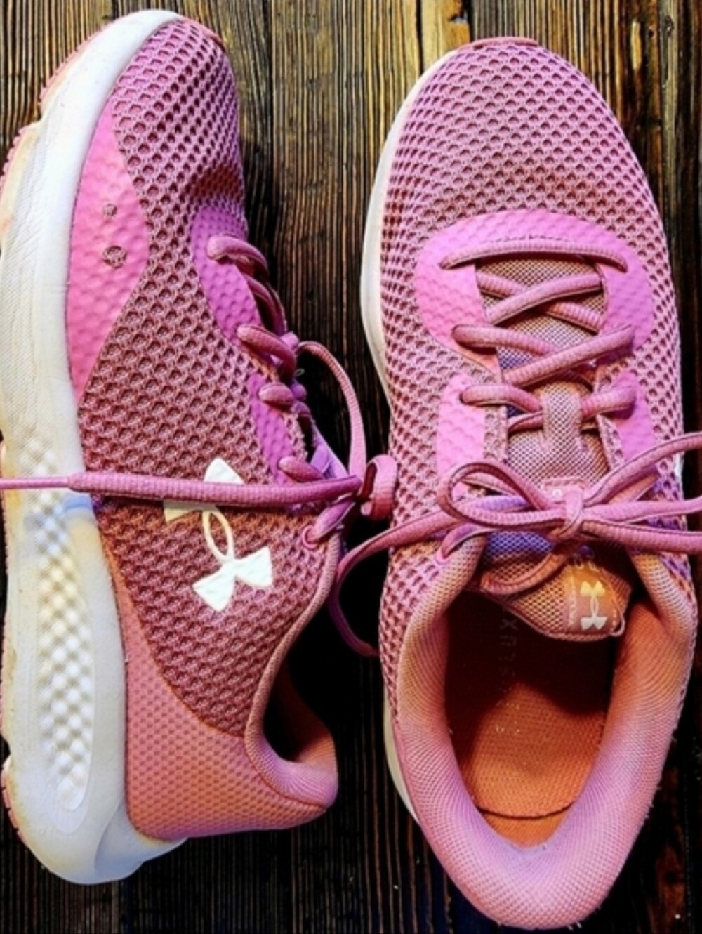 Under Armour Women's Charged Pursuit 3 Running Shoes Pink Size 8 Very Good Cond